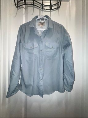 Filson Light Blue Lightweight Casual Button-Down Shirt Outdoor Fishing